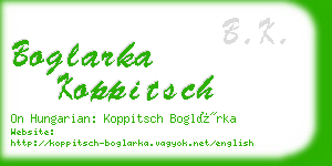 boglarka koppitsch business card